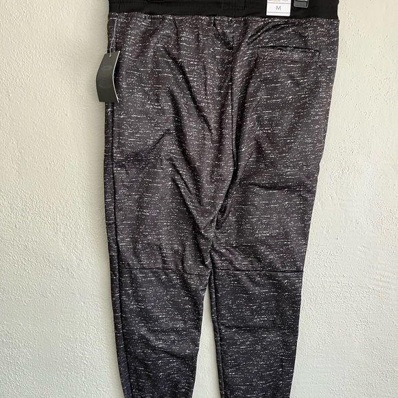 Retro Stitch Man  Black  Tapered Leg Drawstring Jogger Pants ,Size M - Picture 7 of 8